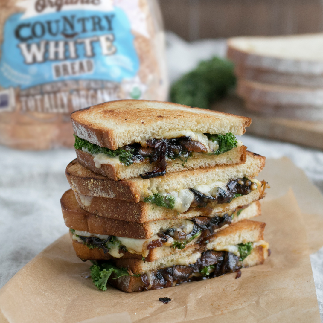 Kale and Balsamic Onion Grilled Cheese 